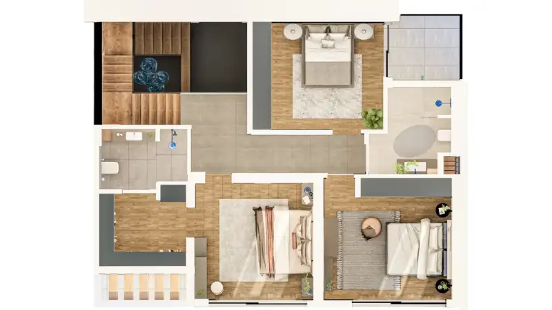 Cải tạo căn hộ 3 phòng ngủ