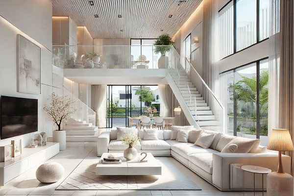 mẫu thiết kế nội thất nhà 2 tầng đẹp